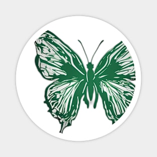 Butterfly Emerald Green Shadow Silhouette Anime Style Collection No. 308 Magnet